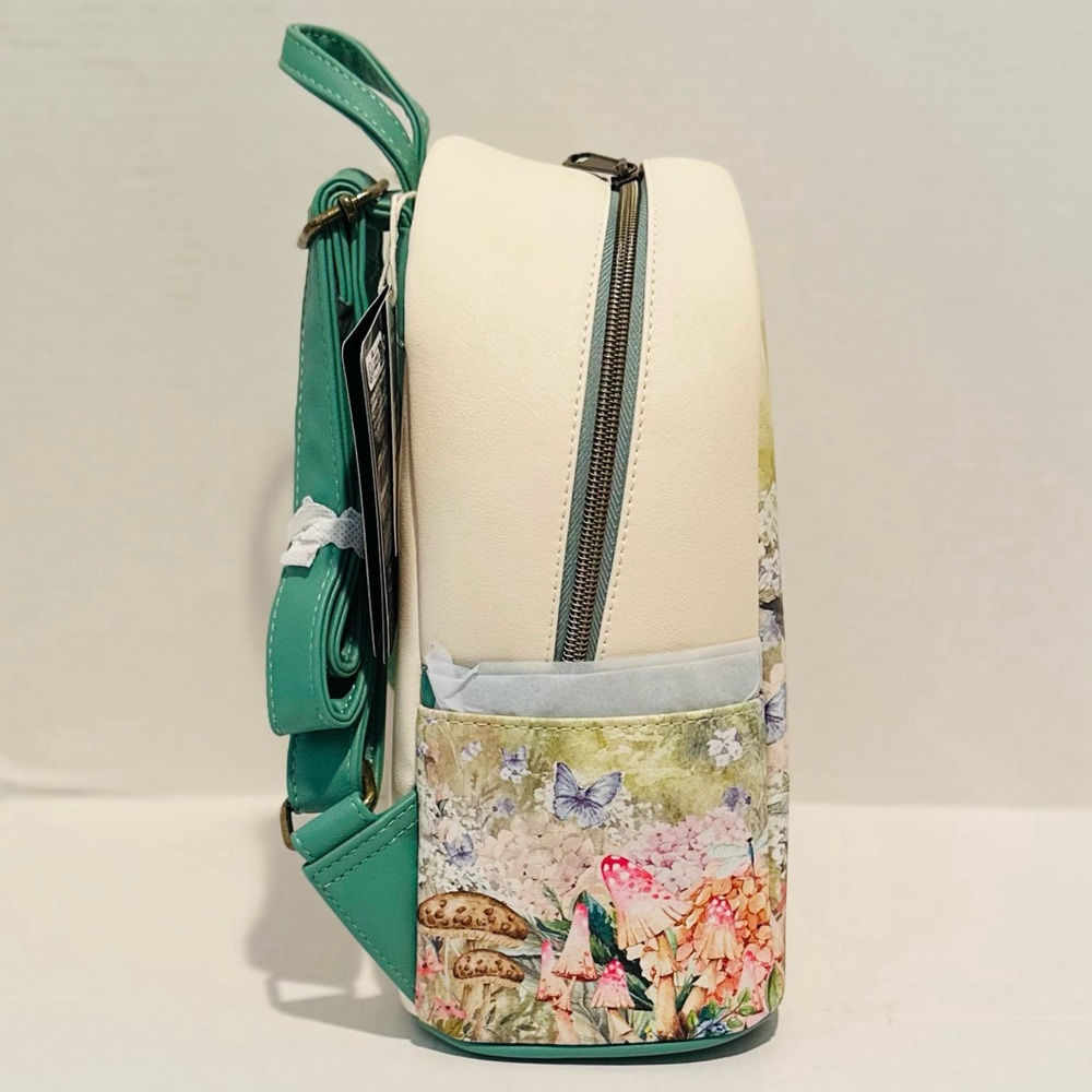 Loungefly Disney NWT Peter Pan Tinker Bell Flowers Mini Backpack - Picture 4 of 6